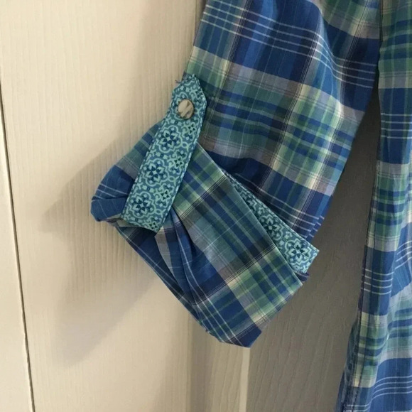 NWT Panhandle Slime Vintage Plaid Stretch 97% cotton Embroidered western Shirt - Picture 6 of 9